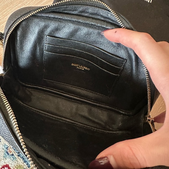 YSL Mini Lou Camera bag - BLACK - Picture 6 of 9